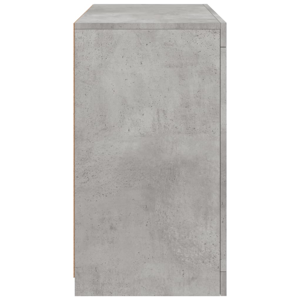 Buffet avec lumières LED gris béton 60,5x37x67 cm - XIOS