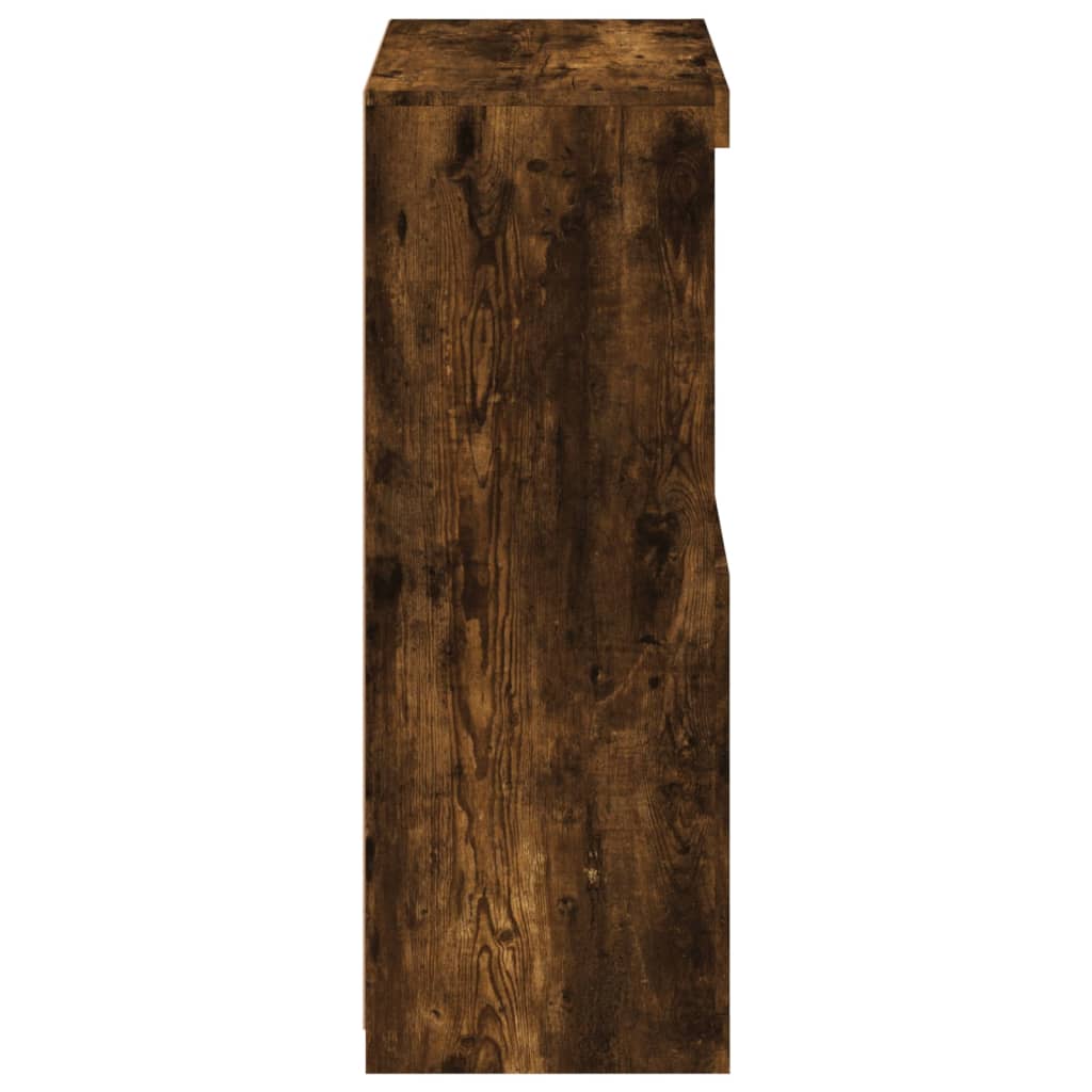 Armoire latérale avec lumières LED chêne fumé bois d'ingénierie - XIOS