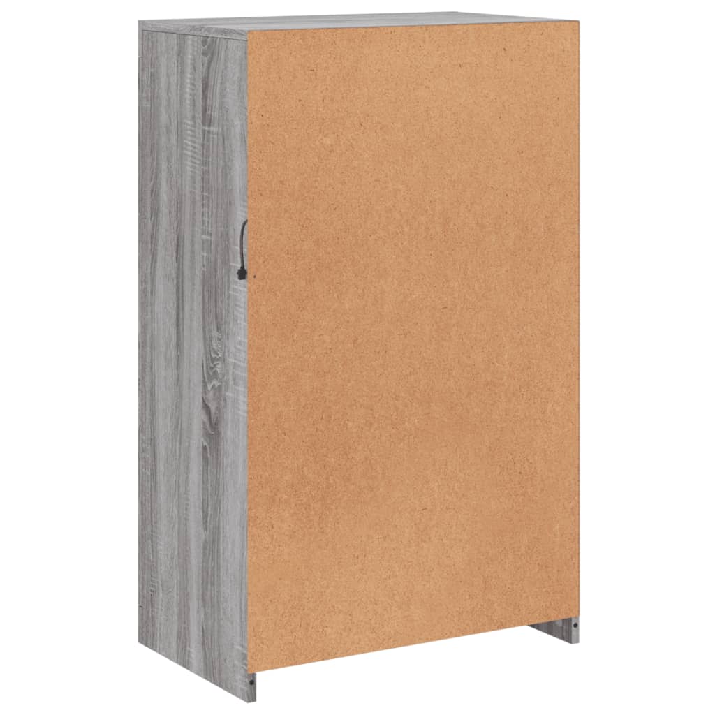 Armoire latérale et lumières LED sonoma gris bois d'ingénierie - XIOS