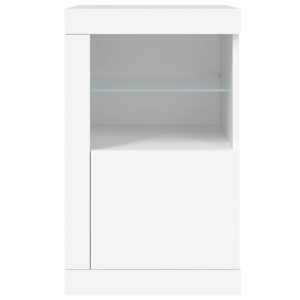 Armoire latérale avec éclairage LED blanc bois d'ingénierie - XIOS