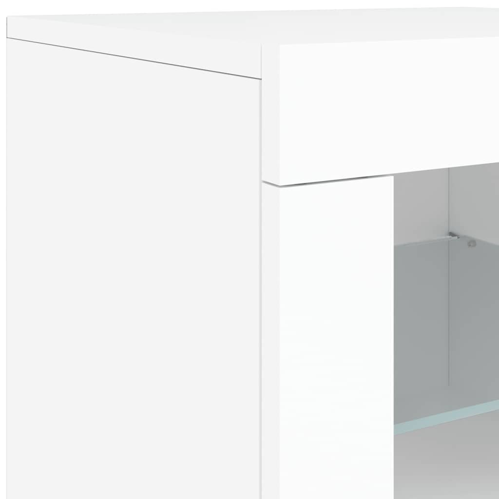 Armoire latérale avec éclairage LED blanc bois d'ingénierie - XIOS