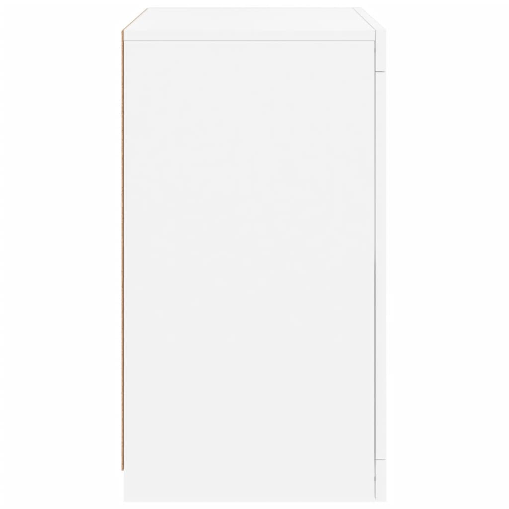 Armoires latérales éclairage LED 2 pcs blanc bois d'ingénierie - XIOS