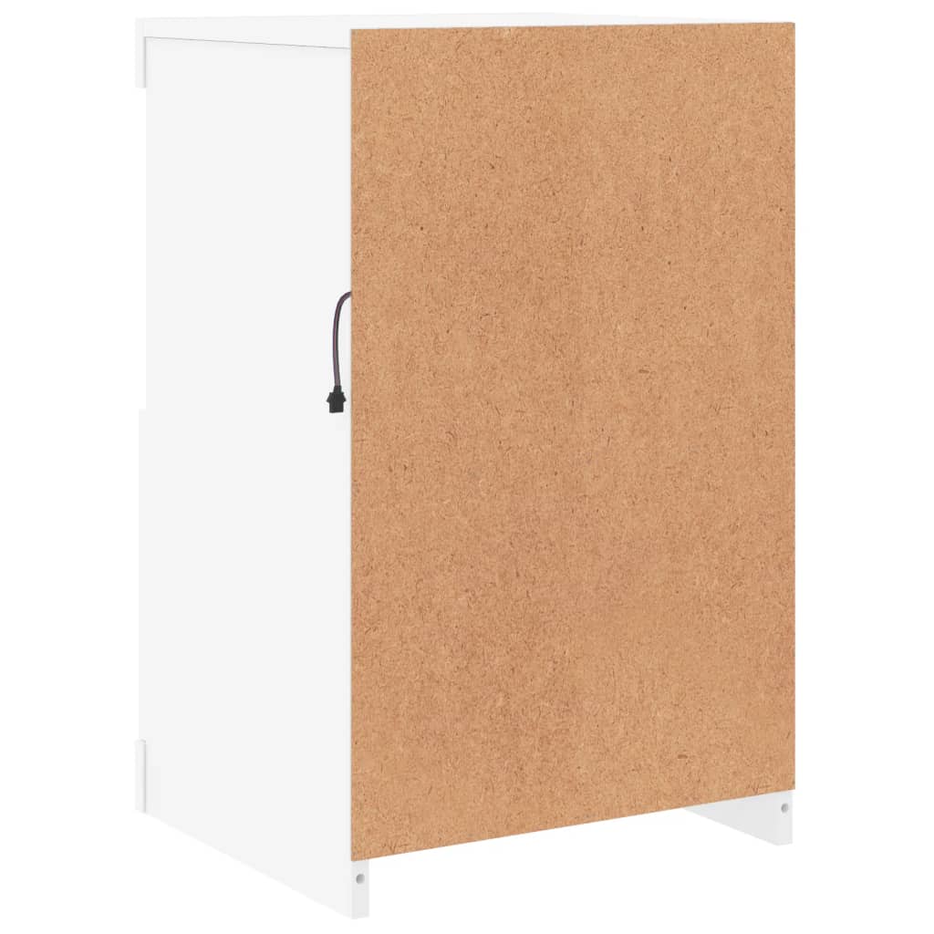 Armoires latérales éclairage LED 2 pcs blanc bois d'ingénierie - XIOS