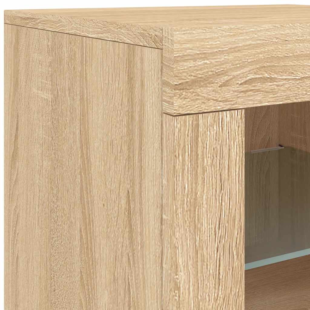 Armoire latérale avec lumières LED chêne sonoma - XIOS