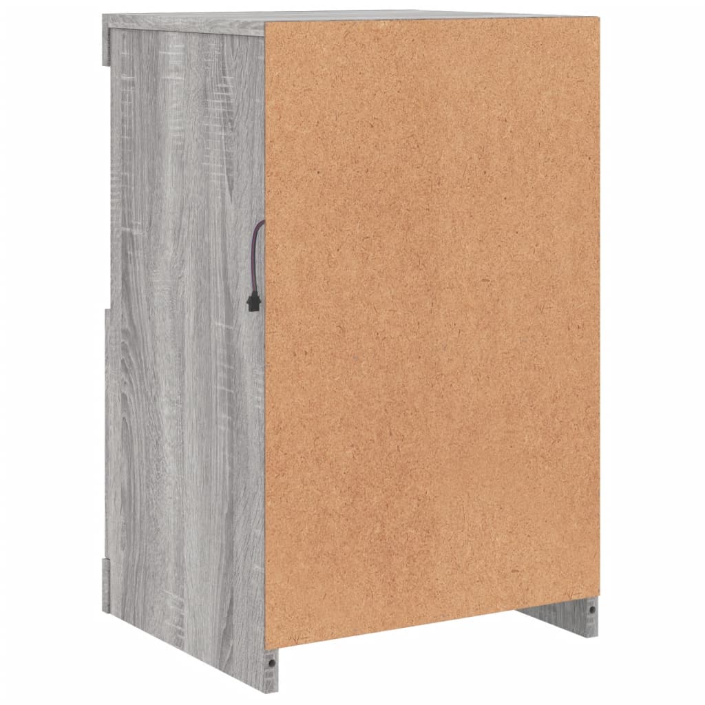 Armoires latérales et lumières LED 2 pcs sonoma gris - XIOS