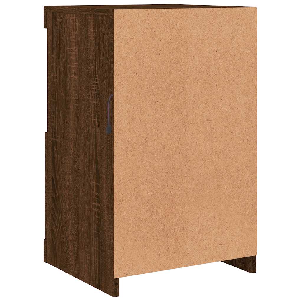 Armoire latérale avec lumières LED chêne marron bois ingénierie - XIOS