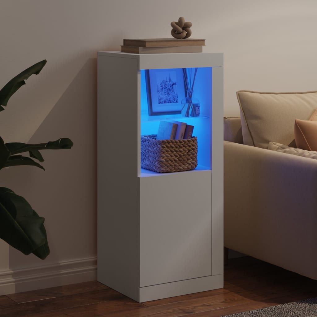 Buffet avec lumières LED blanc 41x37x100 cm - XIOS