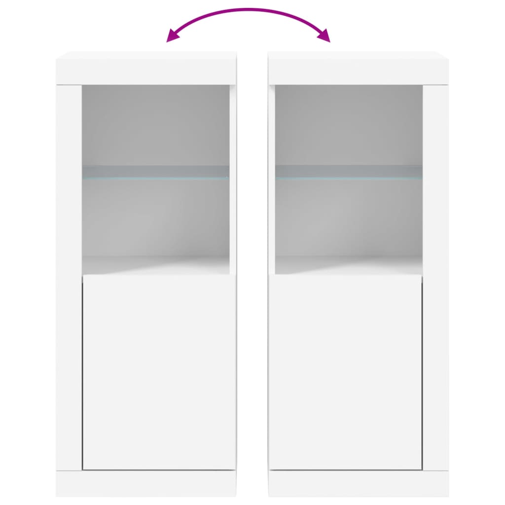 Buffet avec lumières LED blanc 41x37x100 cm - XIOS