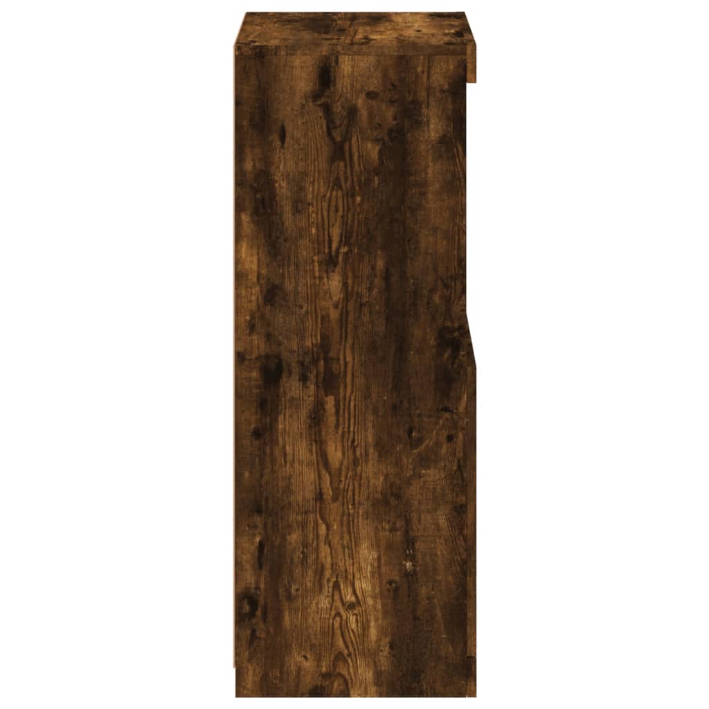 Buffet avec lumières LED chêne fumé 41x37x100 cm - XIOS