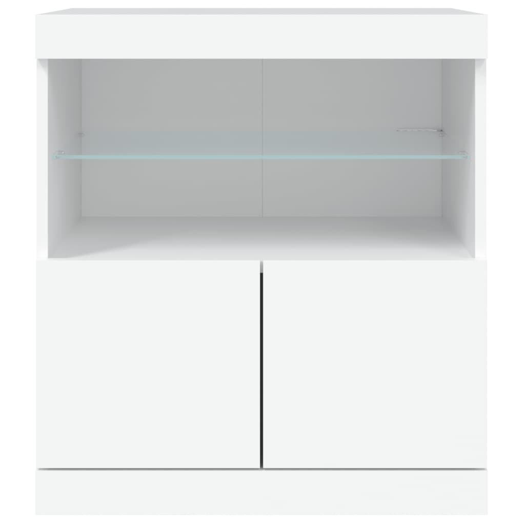 Buffet avec lumières LED blanc 60x37x67 cm - XIOS