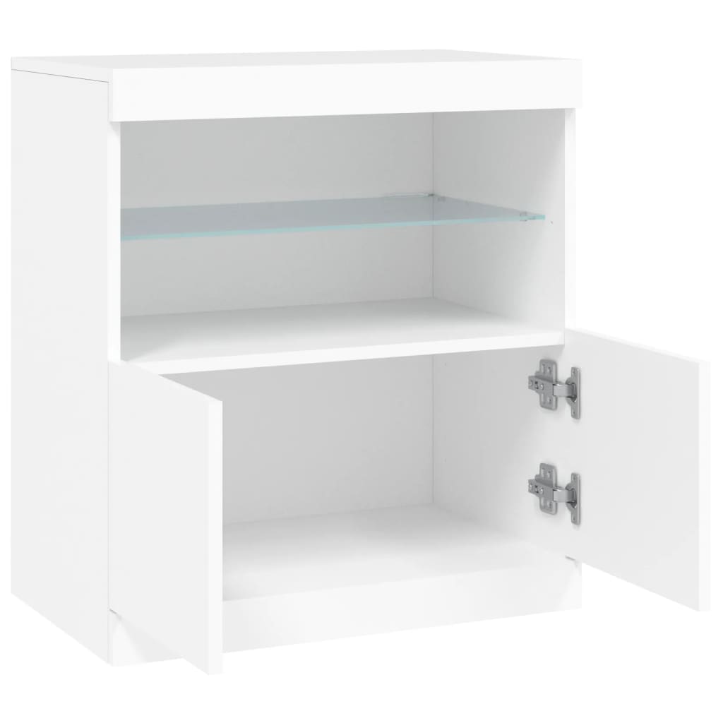 Buffet avec lumières LED blanc 60x37x67 cm - XIOS
