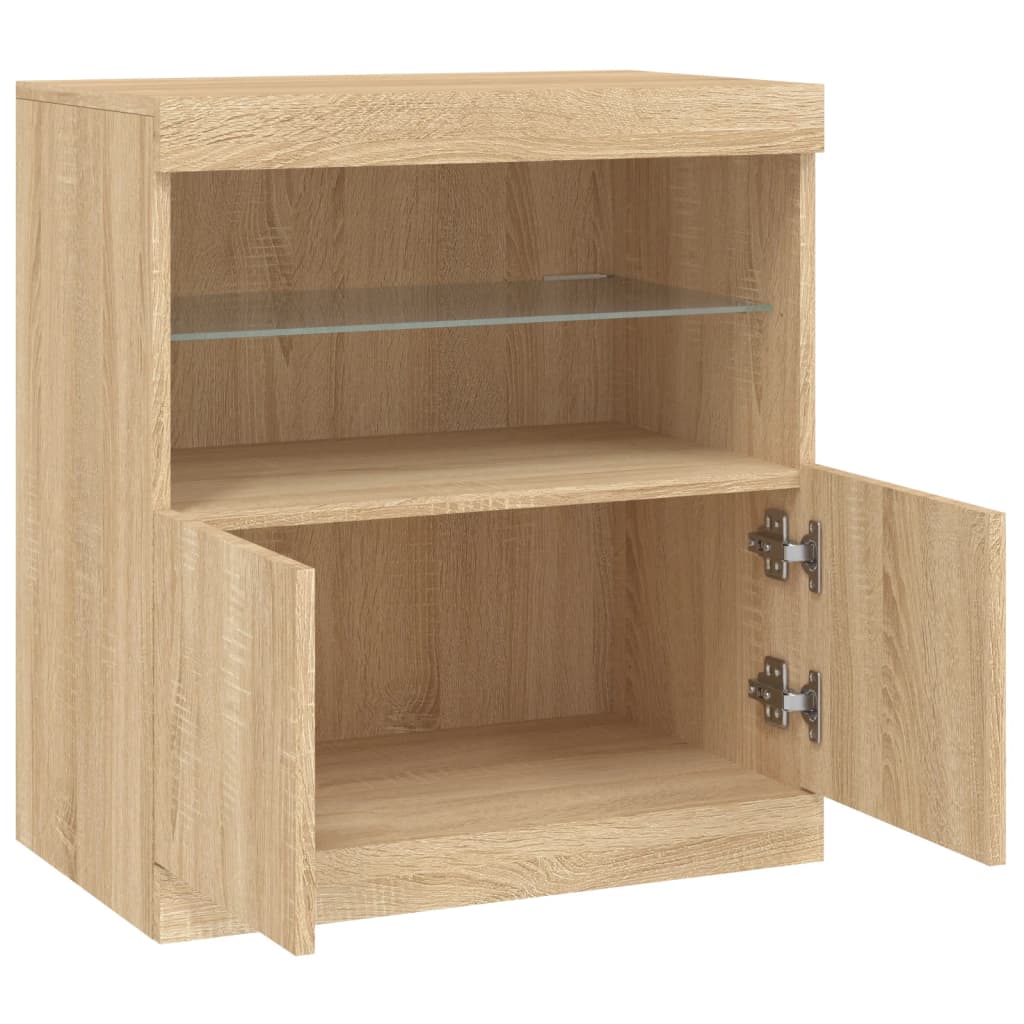 Buffet avec lumières LED chêne sonoma 60x37x67 cm - XIOS