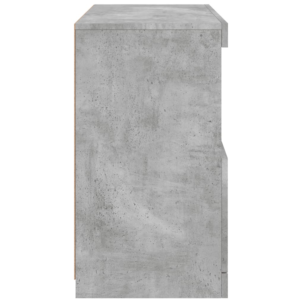 Buffet avec lumières LED gris béton 60x37x67 cm - XIOS