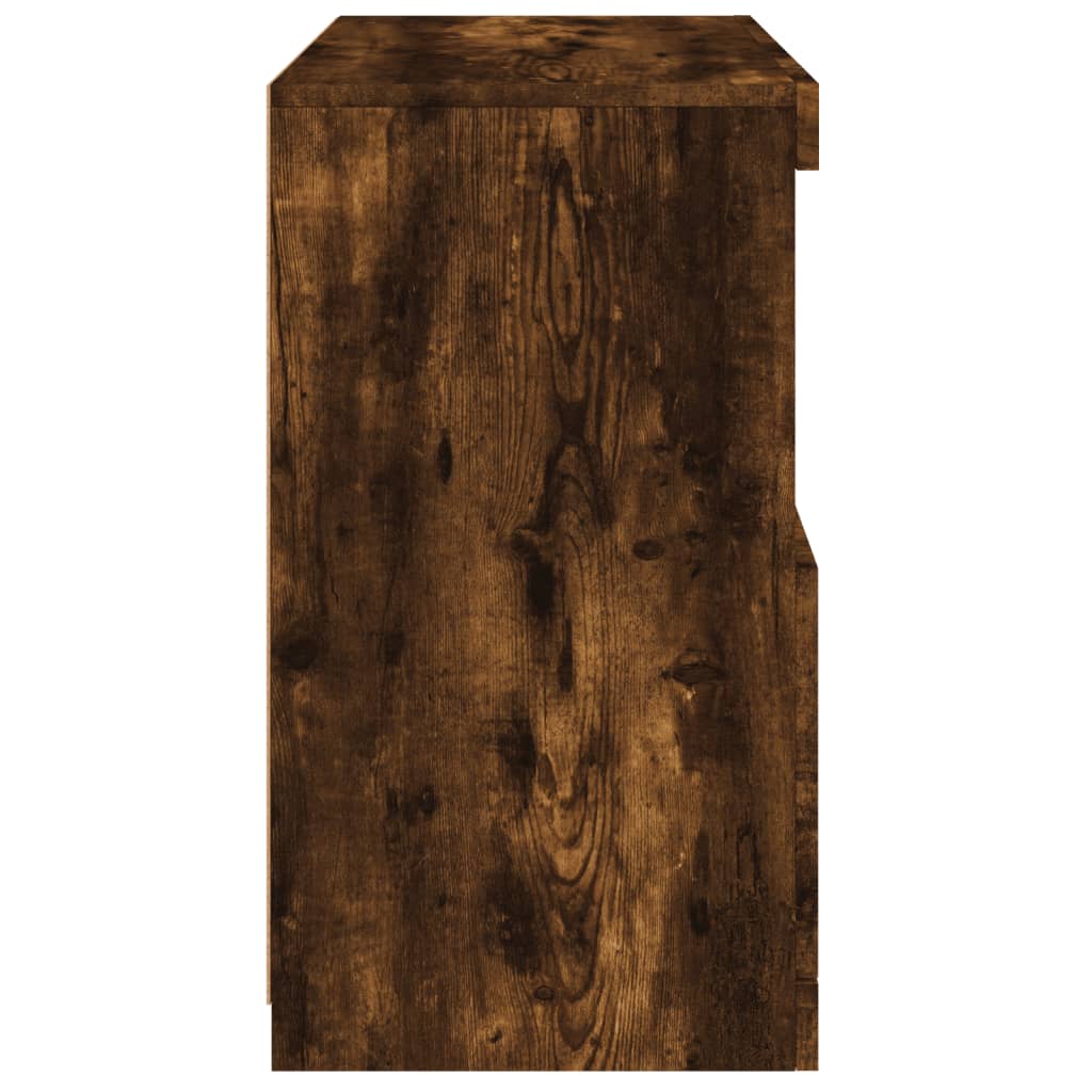 Buffet avec lumières LED chêne fumé 60x37x67 cm - XIOS