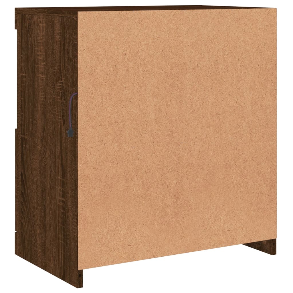 Buffet avec lumières LED chêne marron 60x37x67 cm - XIOS