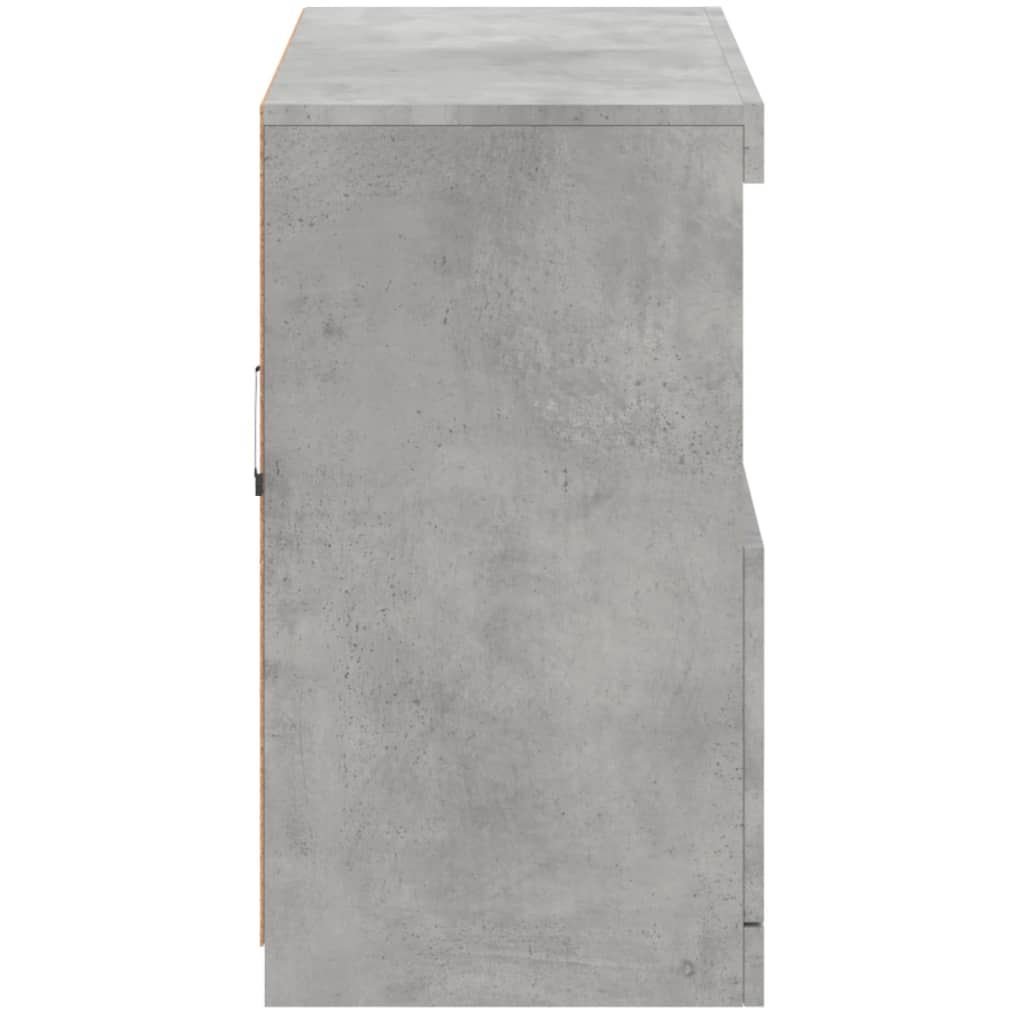 Buffet avec lumières LED gris béton 81x37x67 cm - XIOS