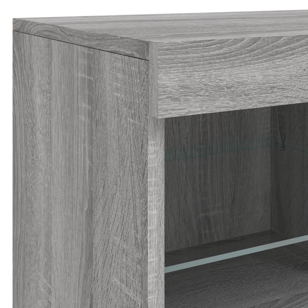 Buffet avec lumières LED sonoma gris 81x37x67 cm - XIOS