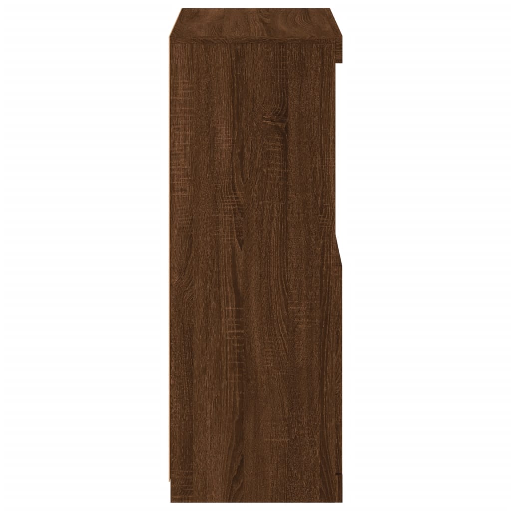 Buffet avec lumières LED chêne marron 60,5x37x100 cm - XIOS