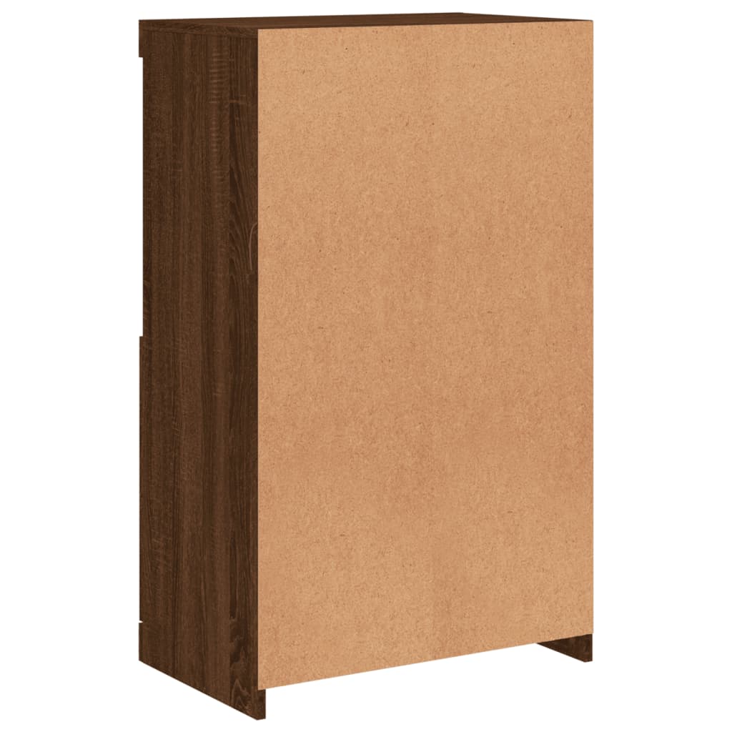 Buffet avec lumières LED chêne marron 60,5x37x100 cm - XIOS