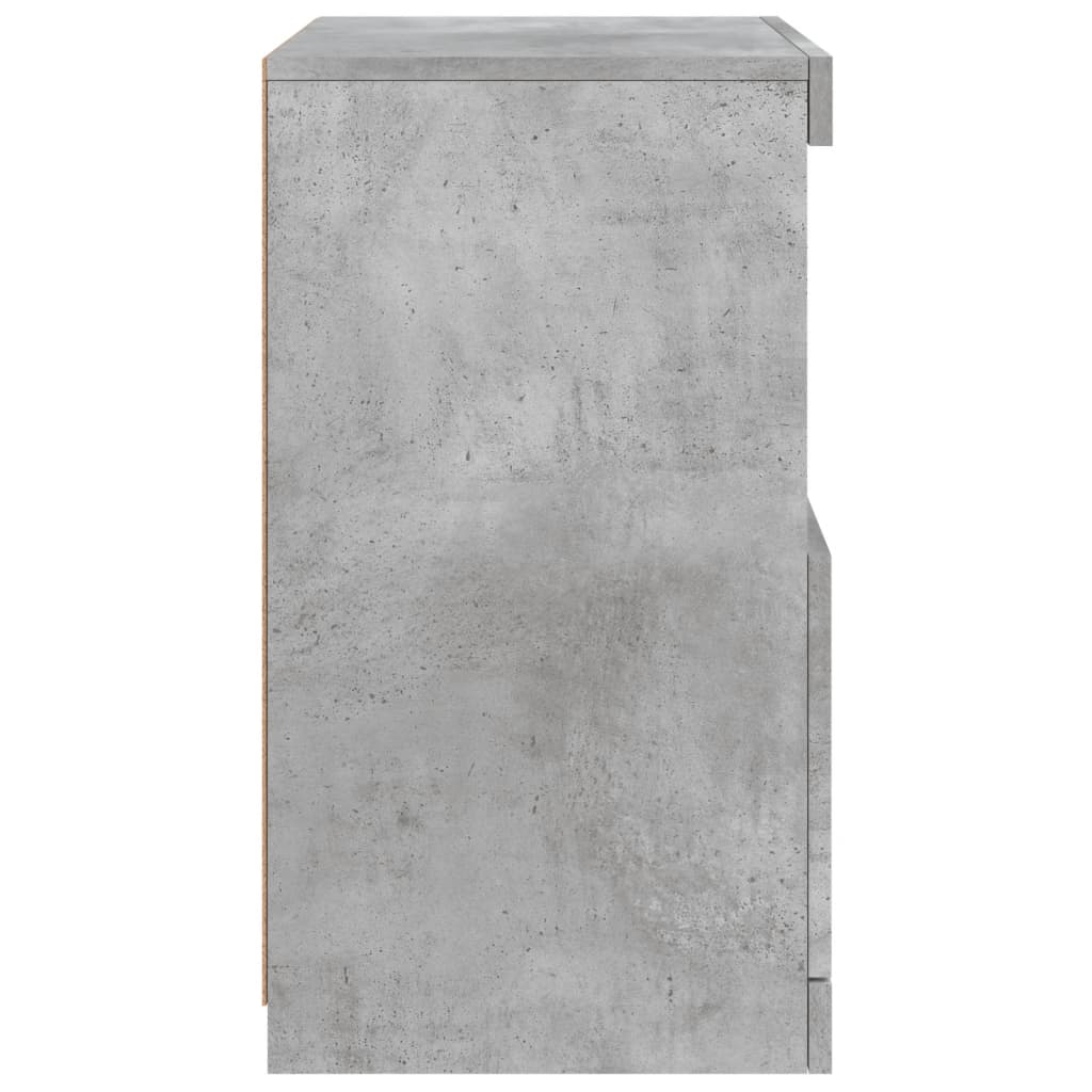Buffet avec lumières LED gris béton 41x37x67 cm - XIOS