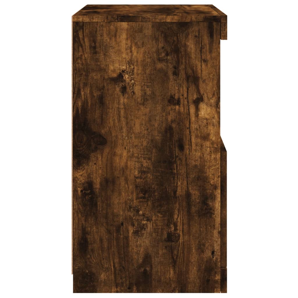 Buffet avec lumières LED chêne fumé 41x37x67 cm - XIOS