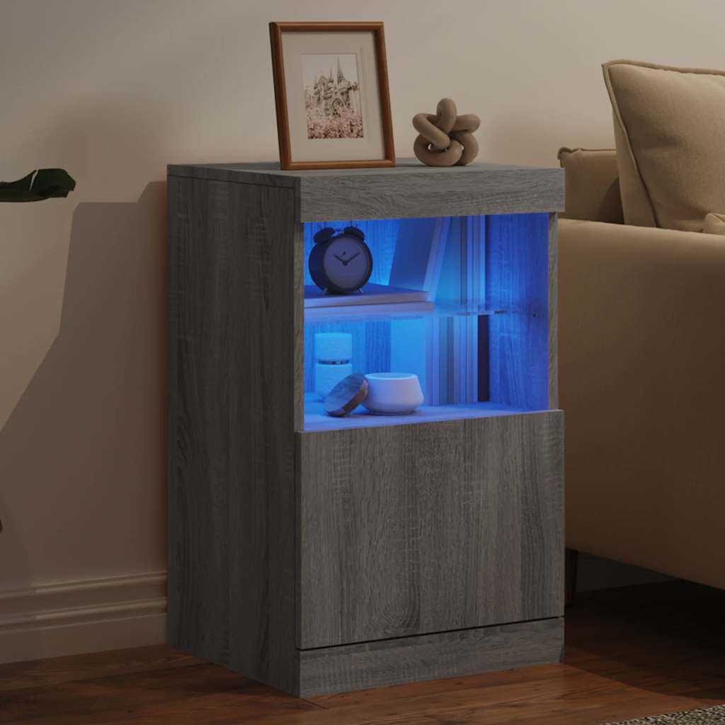 Buffet avec lumières LED sonoma gris 41x37x67 cm - XIOS