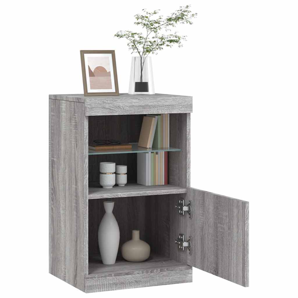 Buffet avec lumières LED sonoma gris 41x37x67 cm - XIOS