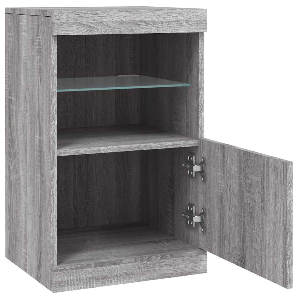 Buffet avec lumières LED sonoma gris 41x37x67 cm - XIOS