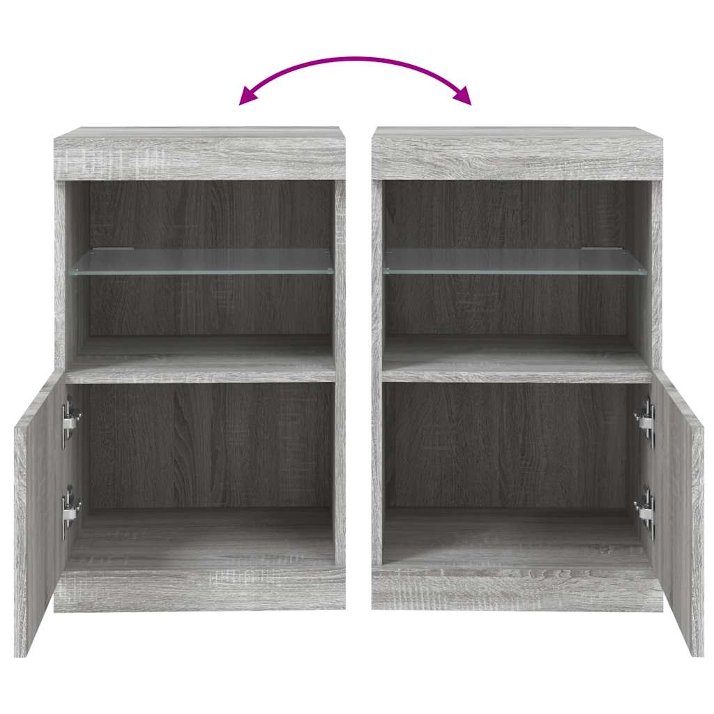 Buffet avec lumières LED sonoma gris 41x37x67 cm - XIOS