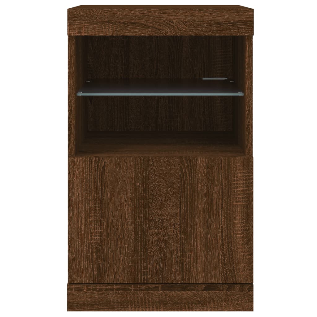 Buffet avec lumières LED chêne marron 41x37x67 cm - XIOS