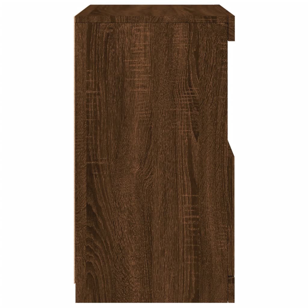 Buffet avec lumières LED chêne marron 41x37x67 cm - XIOS