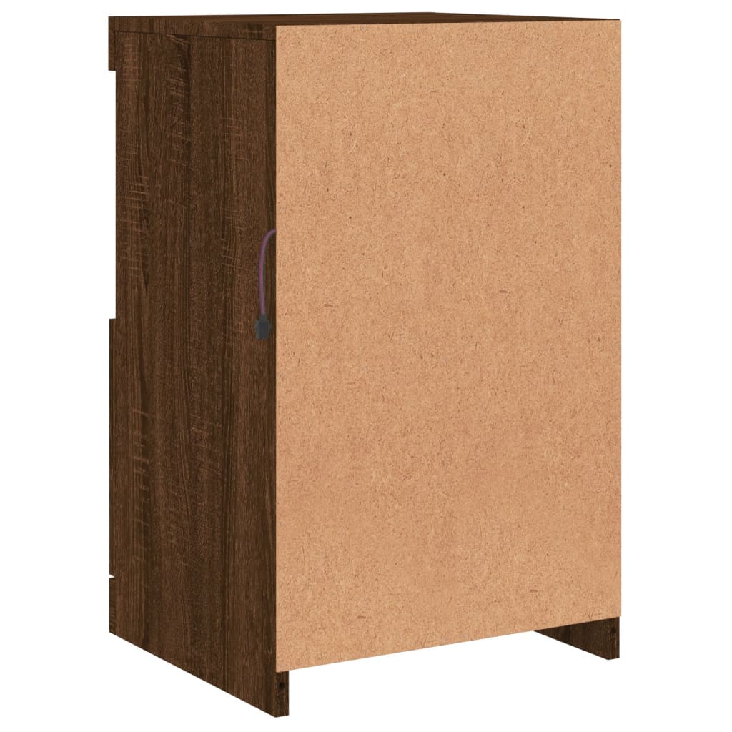 Buffet avec lumières LED chêne marron 41x37x67 cm - XIOS