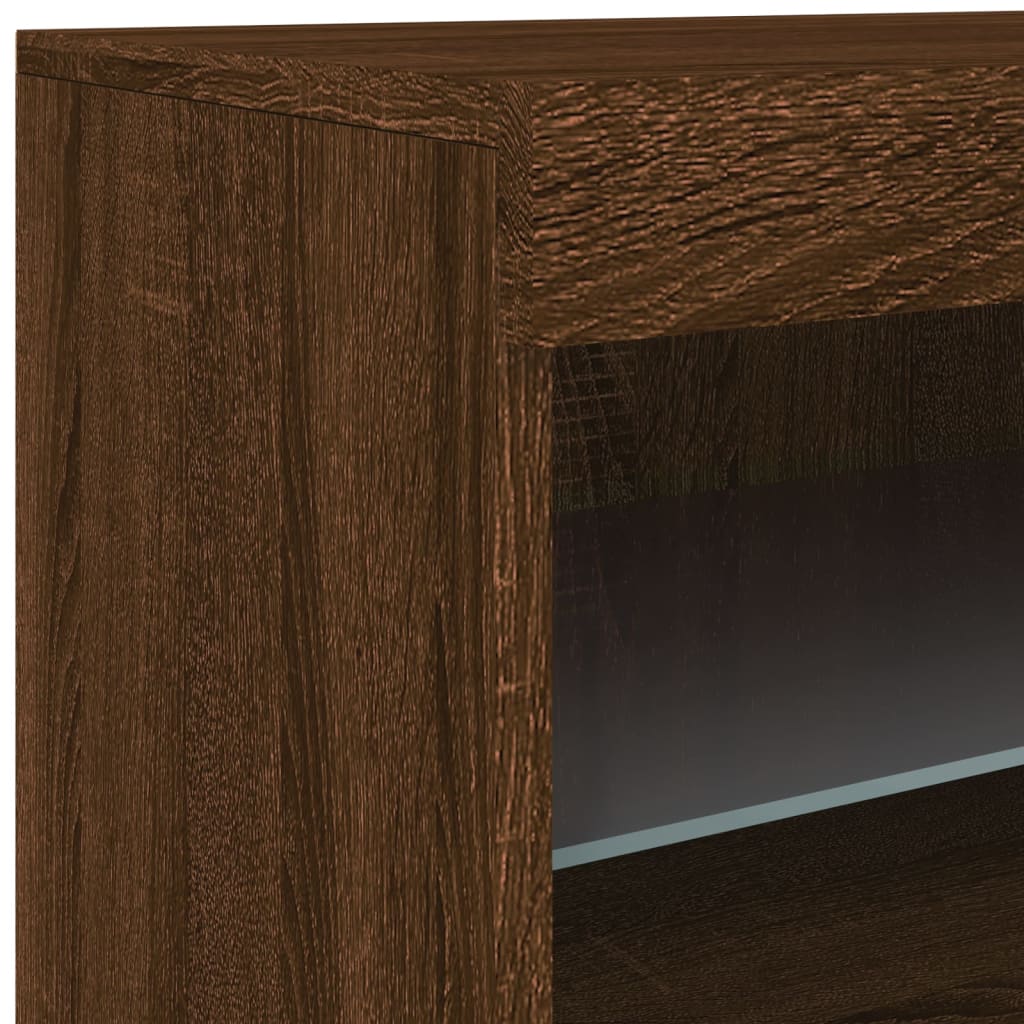 Buffet avec lumières LED chêne marron 41x37x67 cm - XIOS