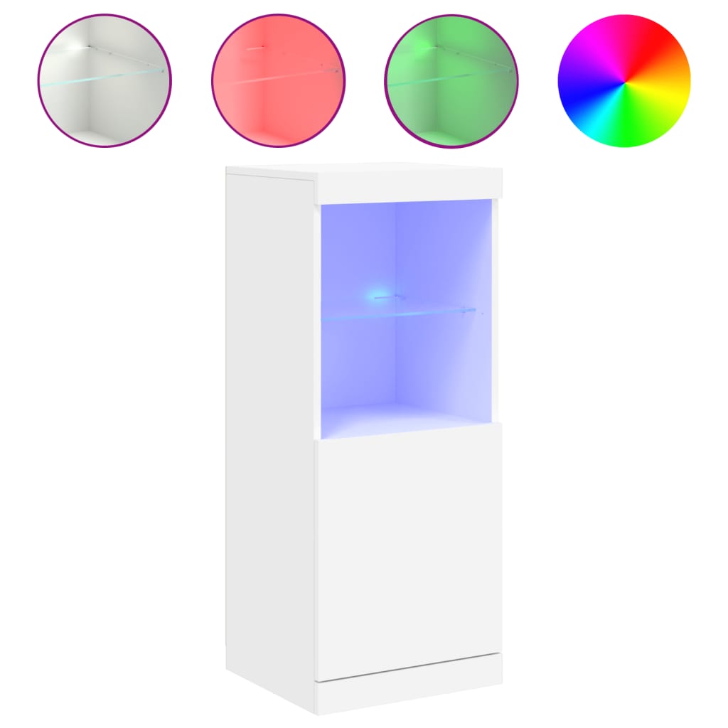 Buffet avec lumières LED blanc 41x37x100 cm - XIOS