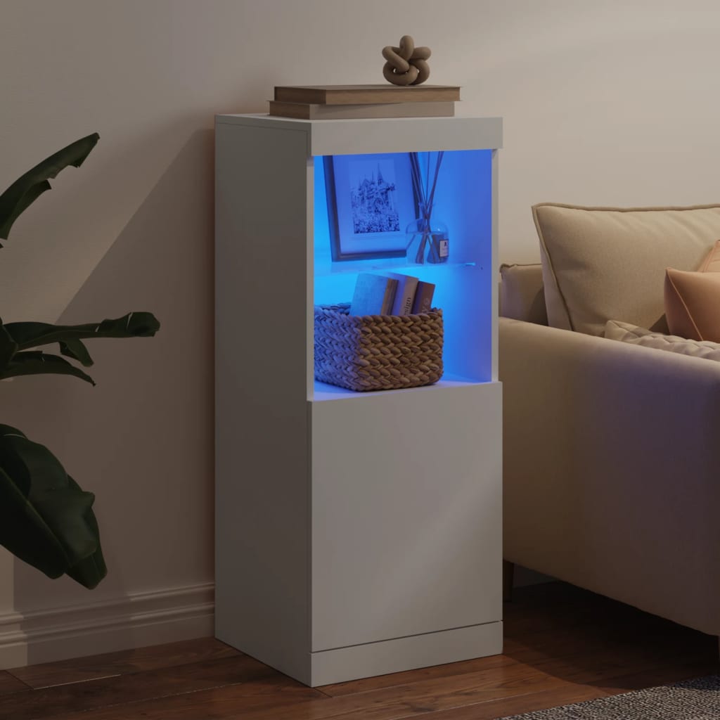 Buffet avec lumières LED blanc 41x37x100 cm - XIOS