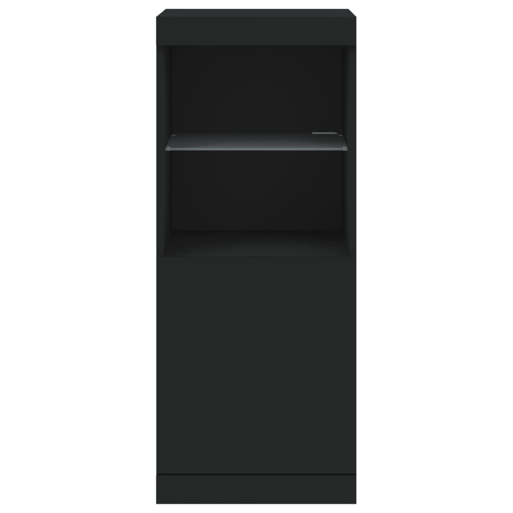 Buffet avec lumières LED noir 41x37x100 cm - XIOS