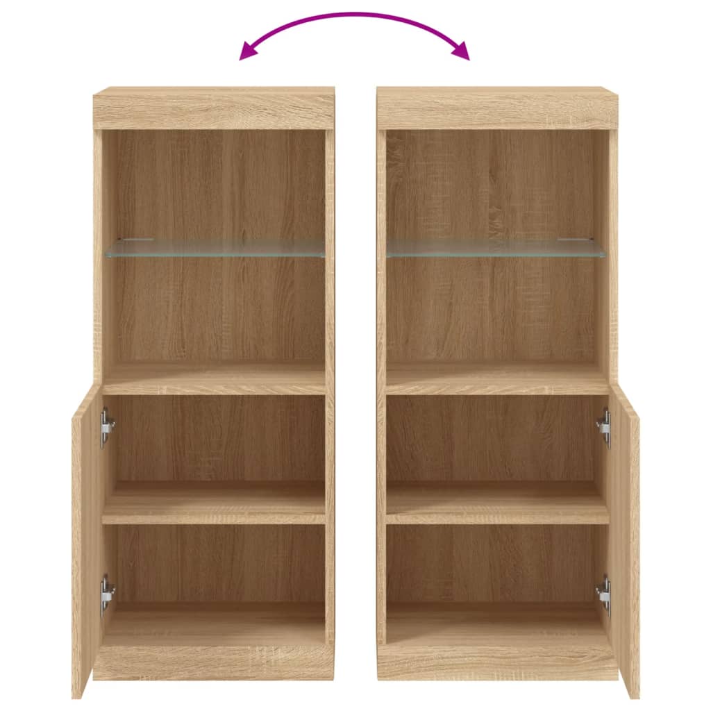 Buffet avec lumières LED chêne sonoma 41x37x100 cm - XIOS