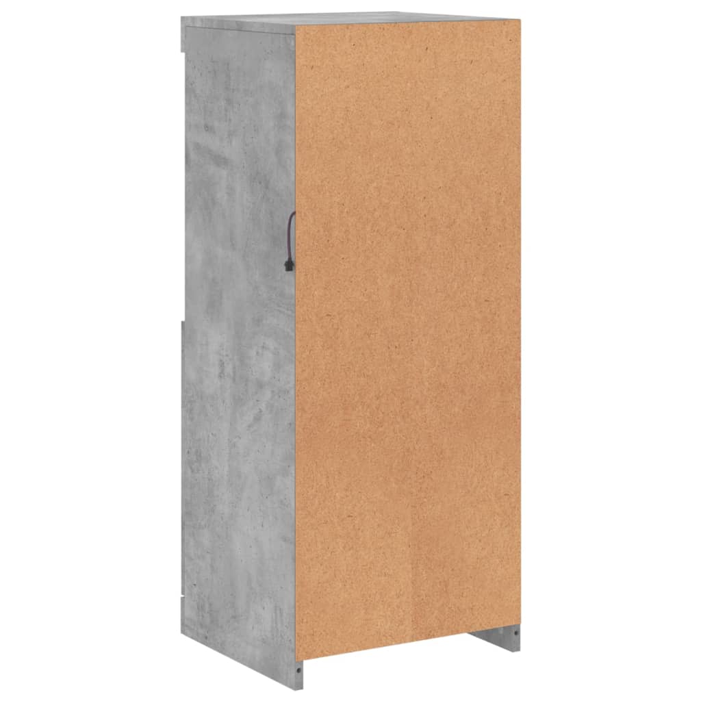 Buffet avec lumières LED gris béton 41x37x100 cm - XIOS