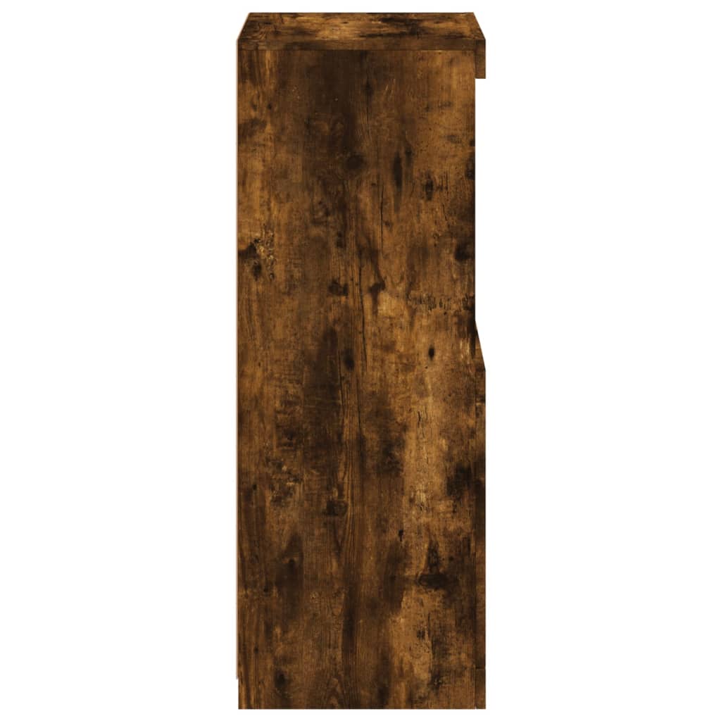 Buffet avec lumières LED chêne fumé 41x37x100 cm - XIOS