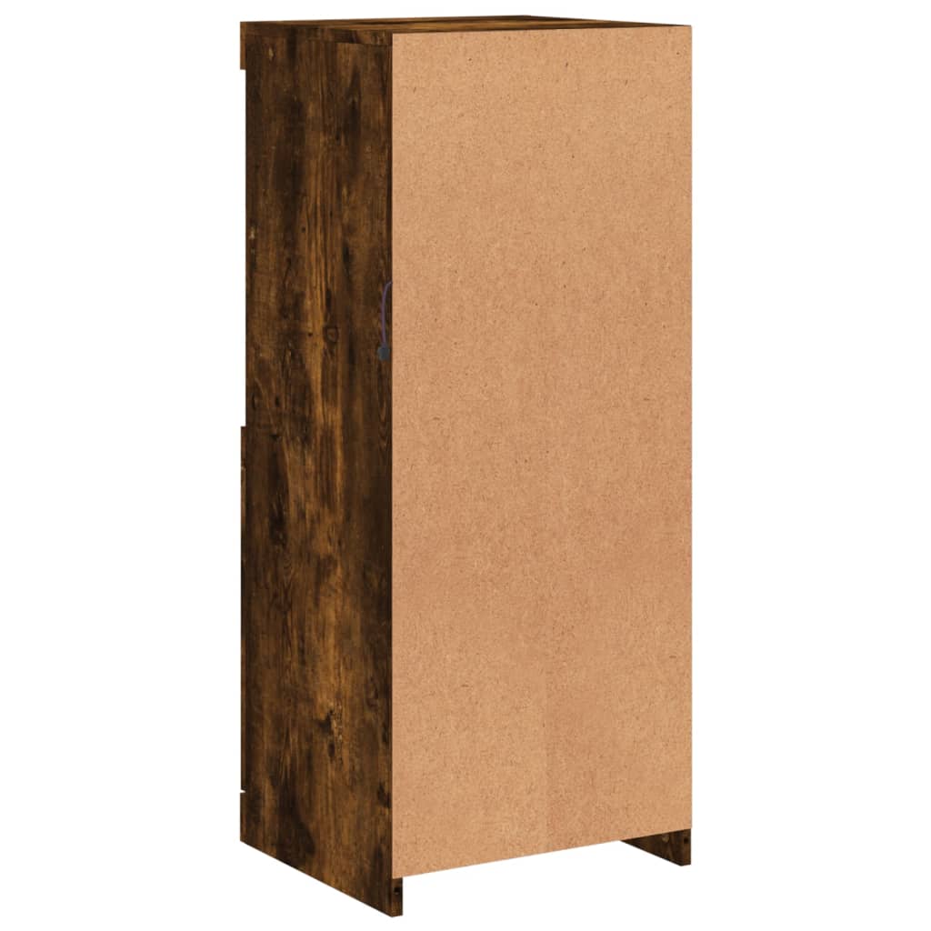 Buffet avec lumières LED chêne fumé 41x37x100 cm - XIOS