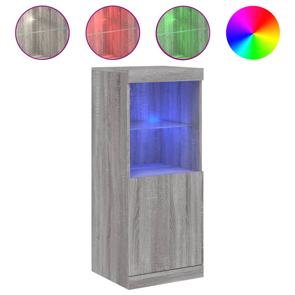 Buffet avec lumières LED sonoma gris 41x37x100 cm - XIOS