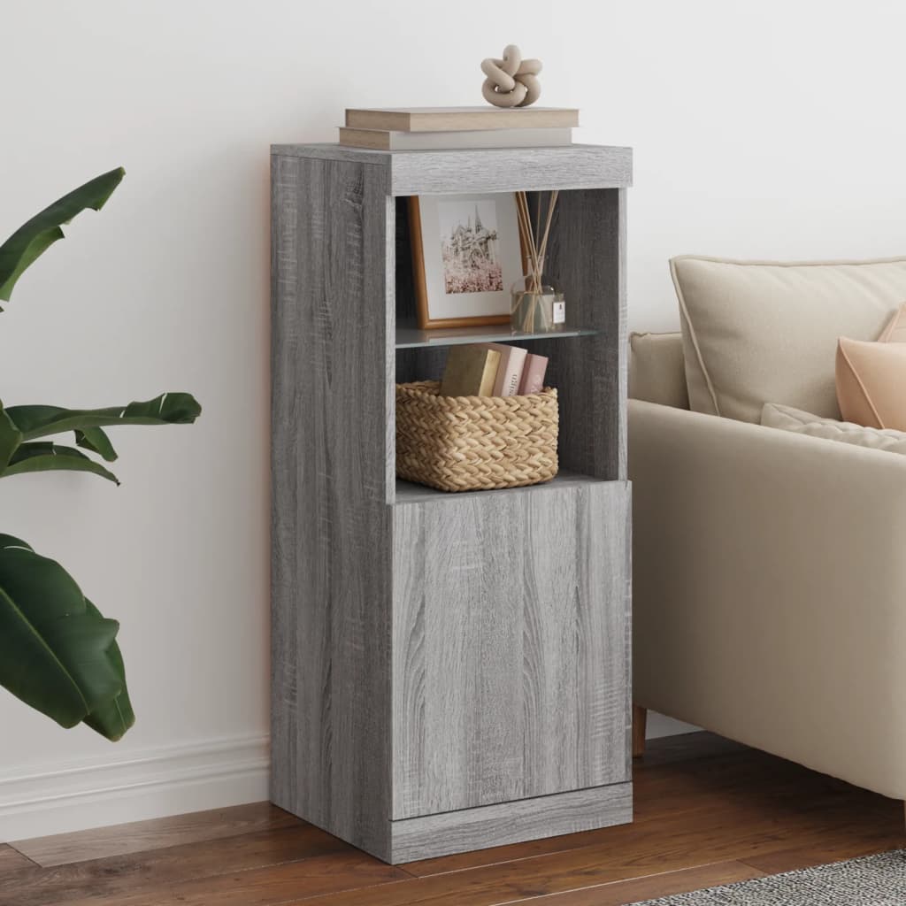 Buffet avec lumières LED sonoma gris 41x37x100 cm - XIOS