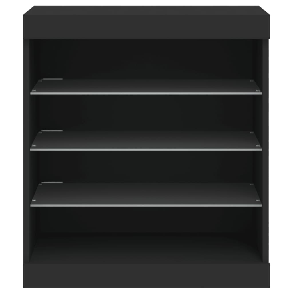 Buffet avec lumières LED noir 60,5x37x67 cm - XIOS