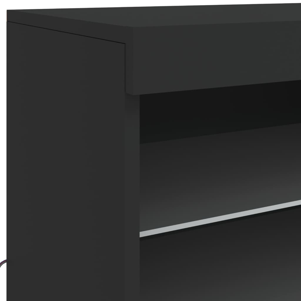 Buffet avec lumières LED noir 60,5x37x67 cm - XIOS