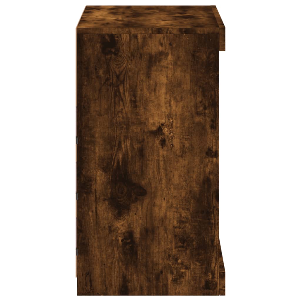 Buffet avec lumières LED chêne fumé 60,5x37x67 cm - XIOS