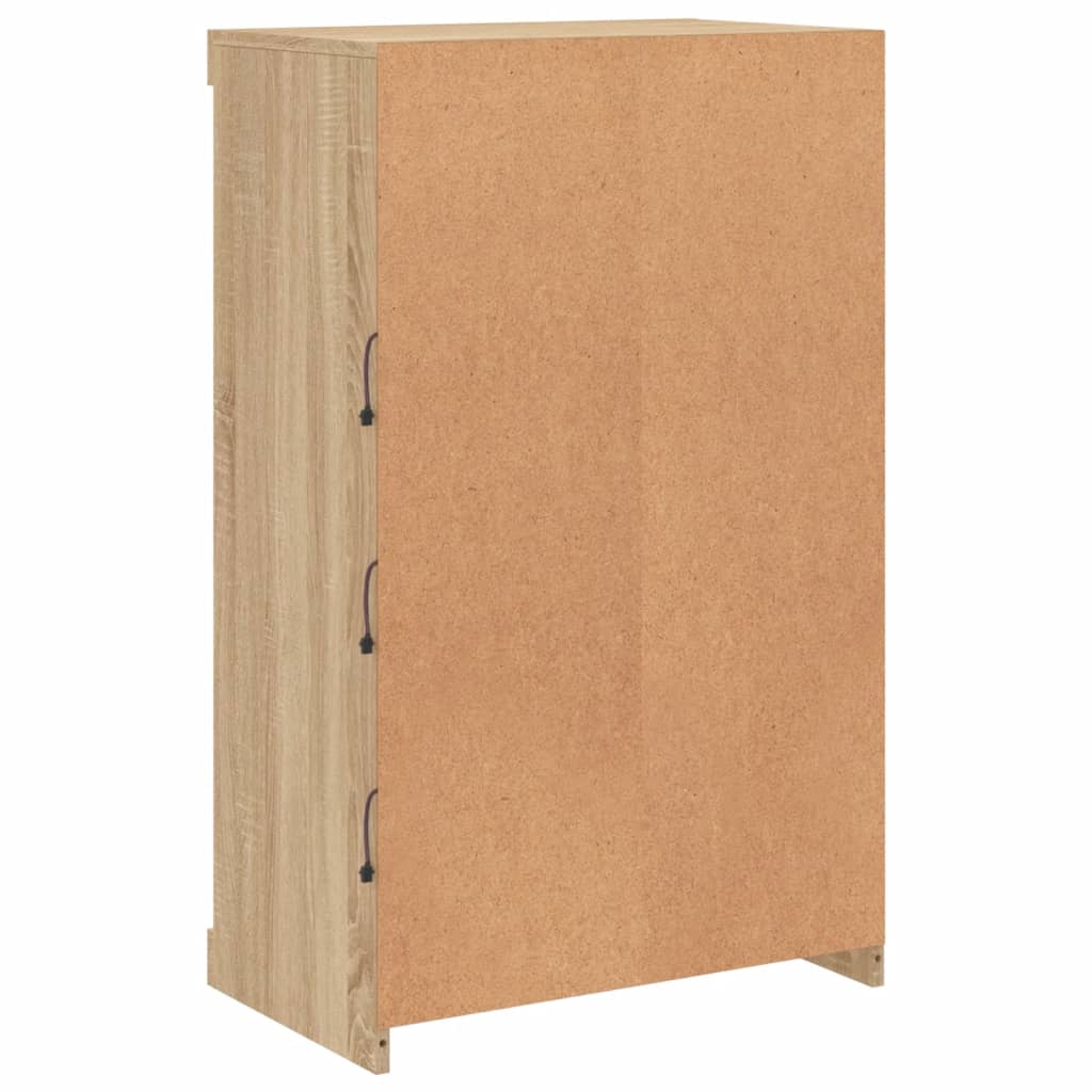 Buffet avec lumières LED chêne sonoma 60,5x37x100 cm - XIOS