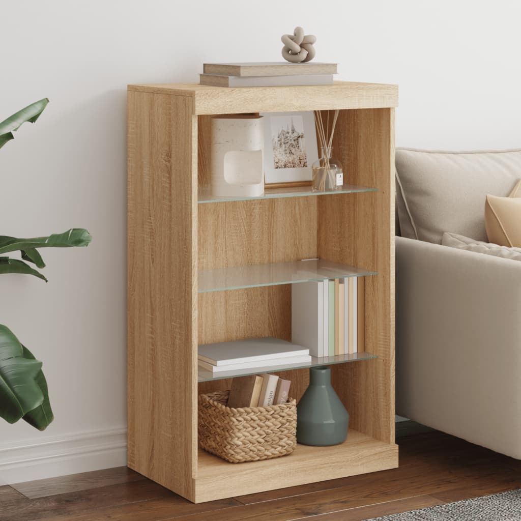 Buffet avec lumières LED chêne sonoma 60,5x37x100 cm - XIOS