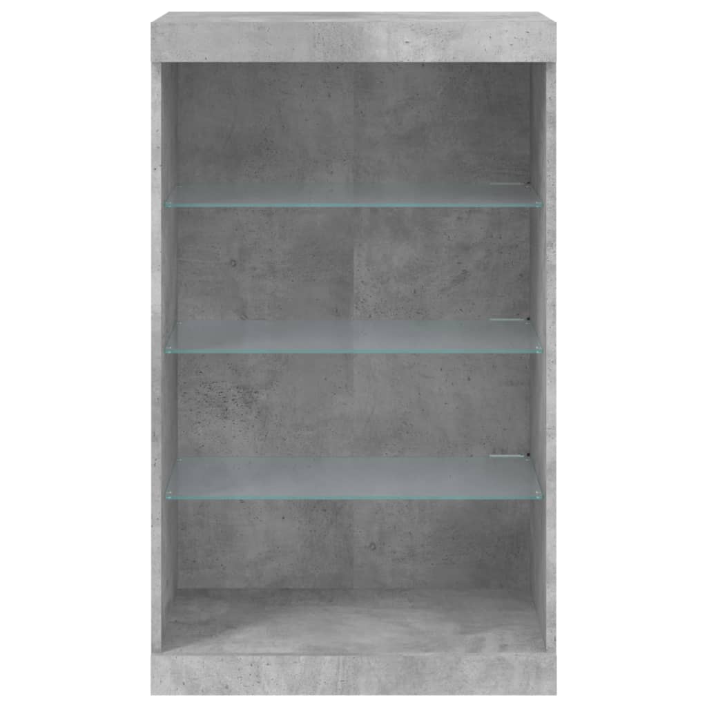 Buffet avec lumières LED gris béton 60,5x37x100 cm - XIOS