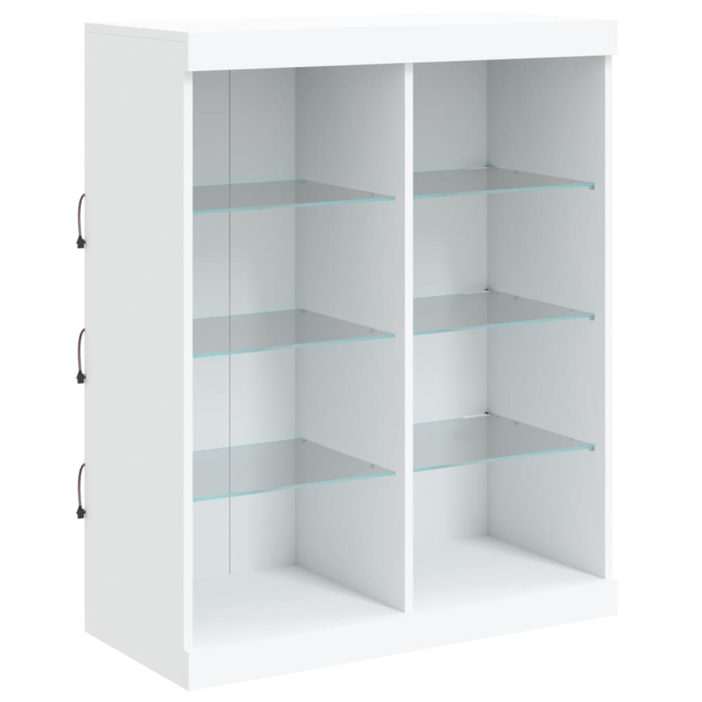 Buffet avec lumières LED blanc 81x37x100 cm - XIOS