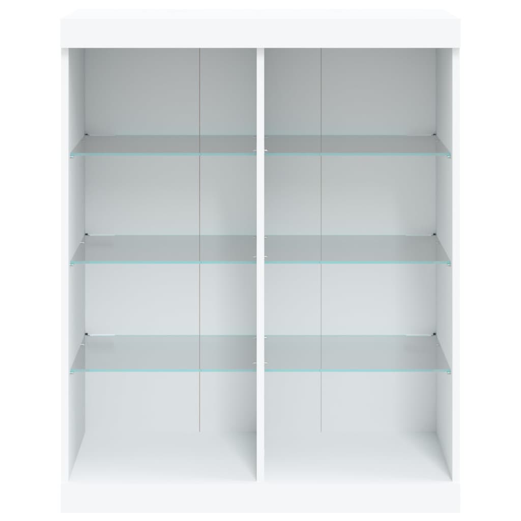 Buffet avec lumières LED blanc 81x37x100 cm - XIOS